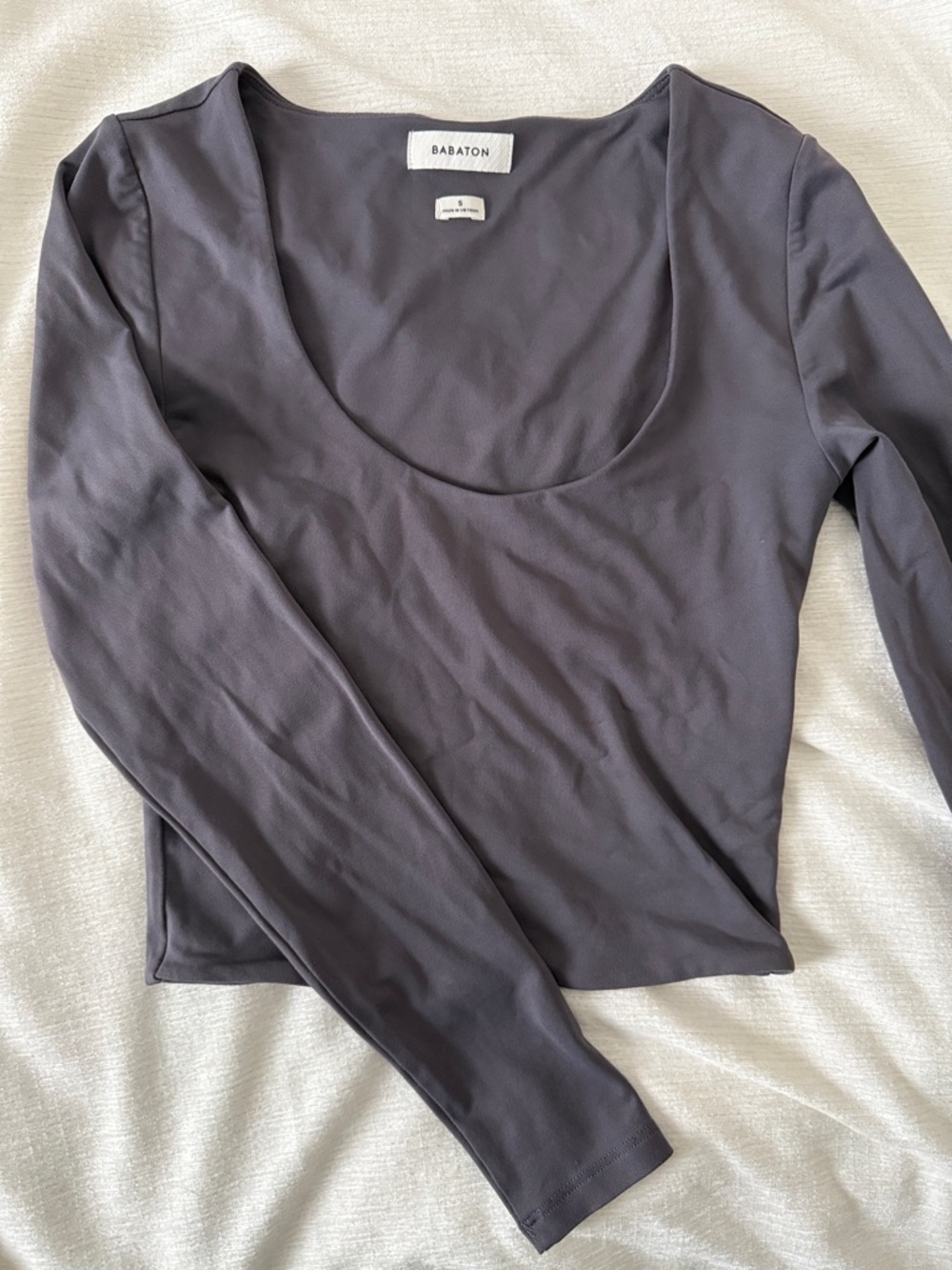 Babaton Long Sleeve Scoop Neck Top